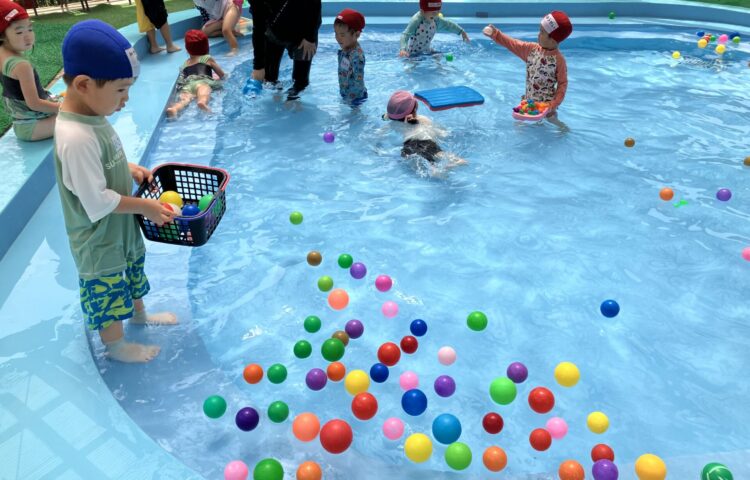 【み〜んな水遊び💦】